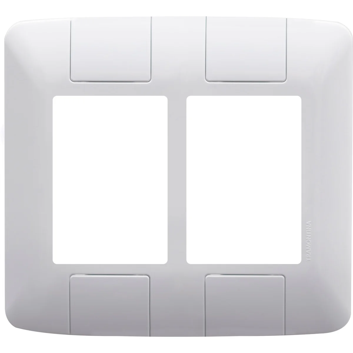 Пластина 6 стоек 4X4 ARIA WHITE TRAMONTINE 57203031 | Электрические розетки и переходники