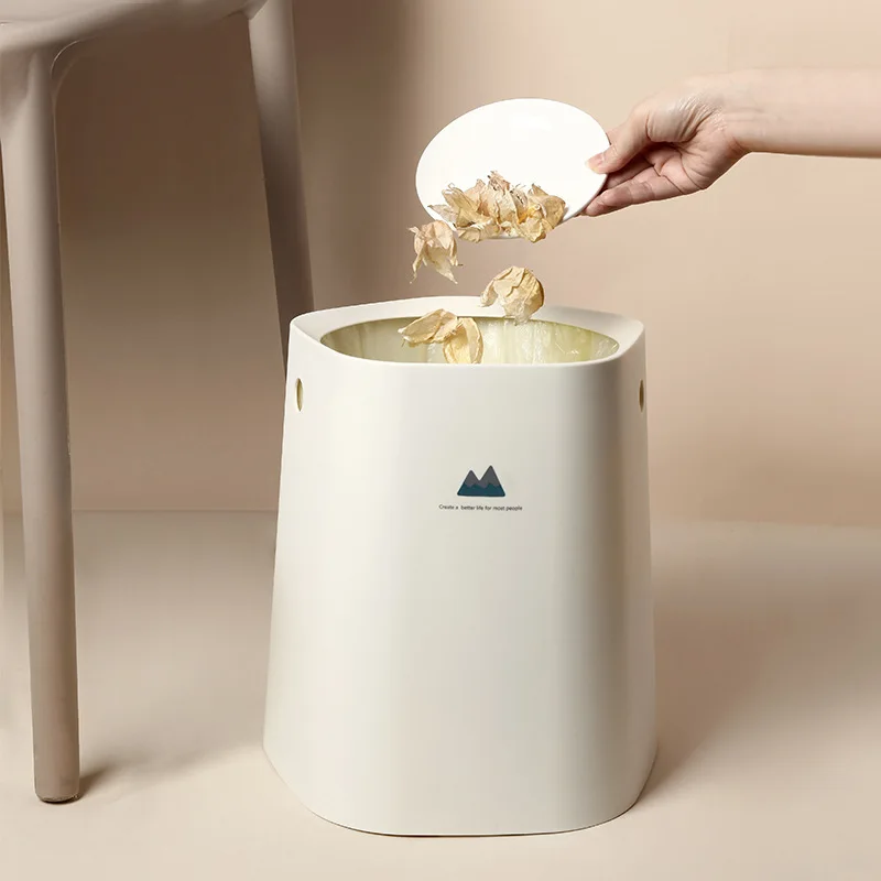 

Kitchen Household Bathroom Trash Can for Kitchen Toilet Creative Fashion Northern Europe Living Room Office Cleaning Tools Home