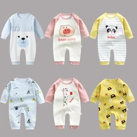 newborn baby romper girls boys cute cartoon animal stripe clothes for kids long sleeve autumn rompers jumpsuit outfits costumes