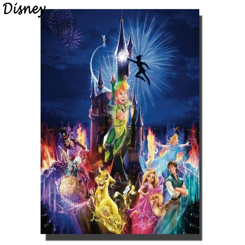 

Disney Cartoon Characters 5D Diamond Art DIY Diamond Painting Cross Stitch Embroidery Kit Mosaic Painting Needlework Crystal