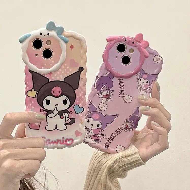 

Sanrio kuromi cute 3D Elf Phone Case For Iphone 11 12 13 14 Pro Max X Xs Xr Soft Silicone Cover