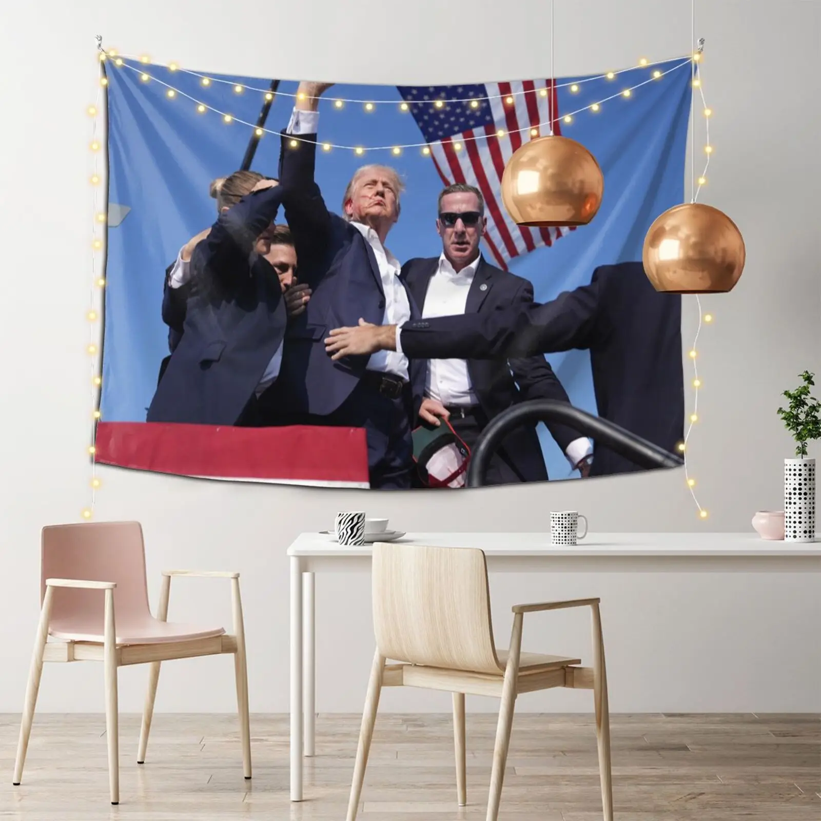 Гобелен Трампа настенное искусство подвесные США 2024 поддержка выборов декор для