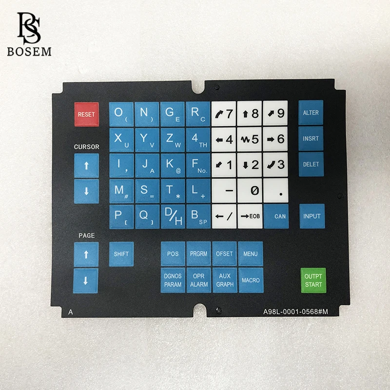 

A98L-0001-0568 #M #T Membrane Keysheet For Fanuc Machine