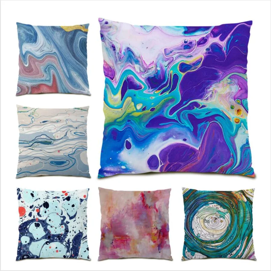 

Line Pillow Cover Cushion Cover 45x45 Stripes Plaids Print Living Room Decoration Poster Throw Pillow Covers Modern Luxury E0353