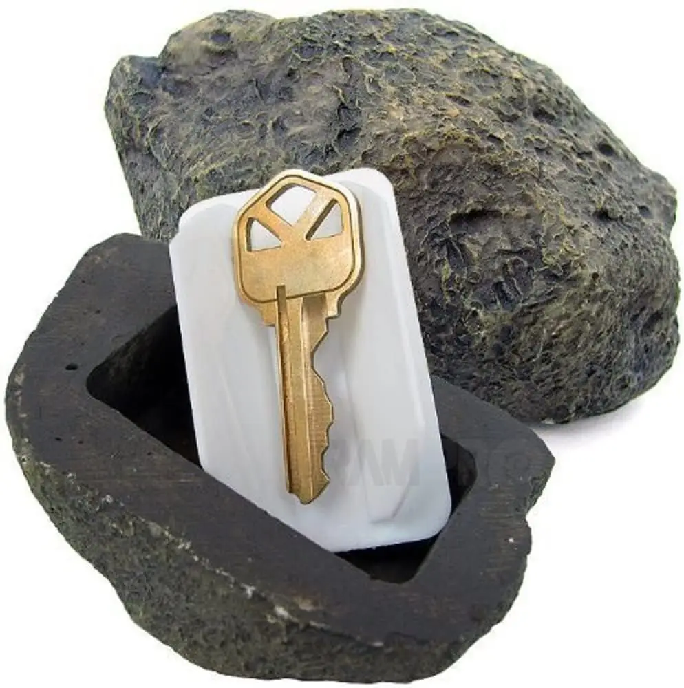 

Hide-a-Spare-Key Fake Rock - Looks Simulation stone Resin Key Storage Box