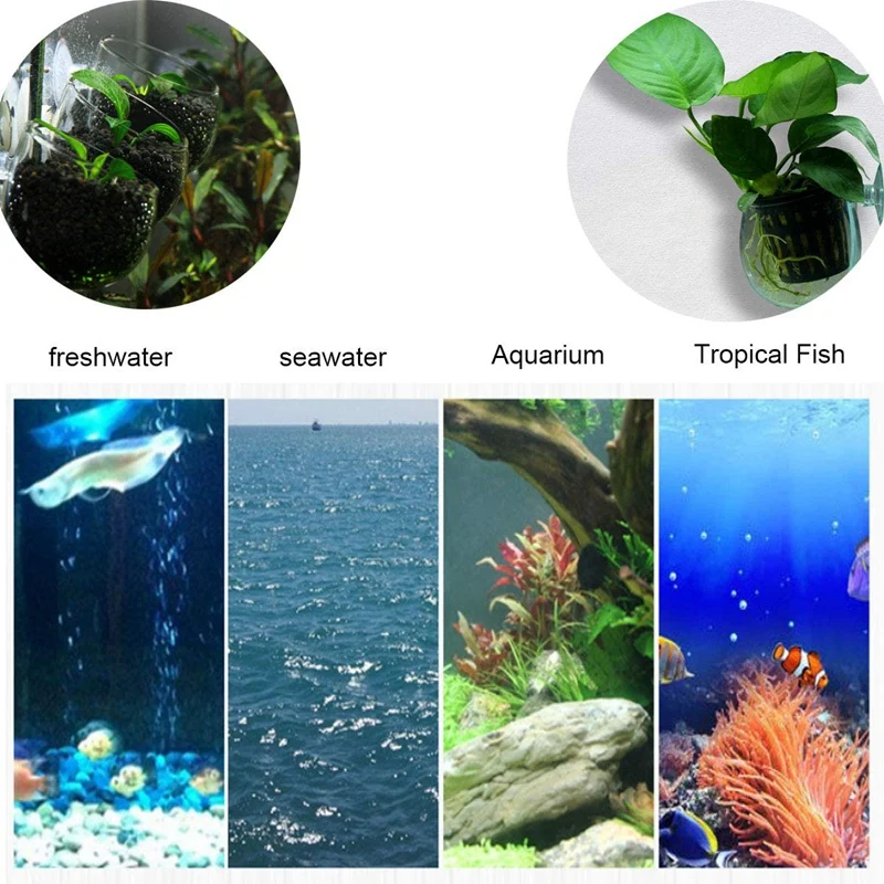 2 шт. стеклянный горшок для водных растений аквариумный водный красные креветки