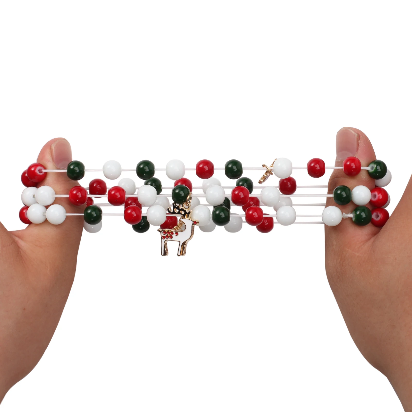 Рождественские браслеты колокольчик снежинка рождественская елка эластичный