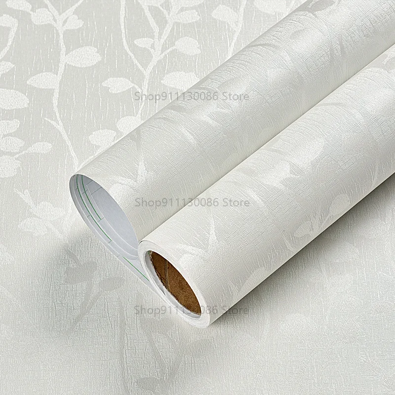

Съемная Водонепроницаемая самоклеящаяся бумага для стен с белыми листьями