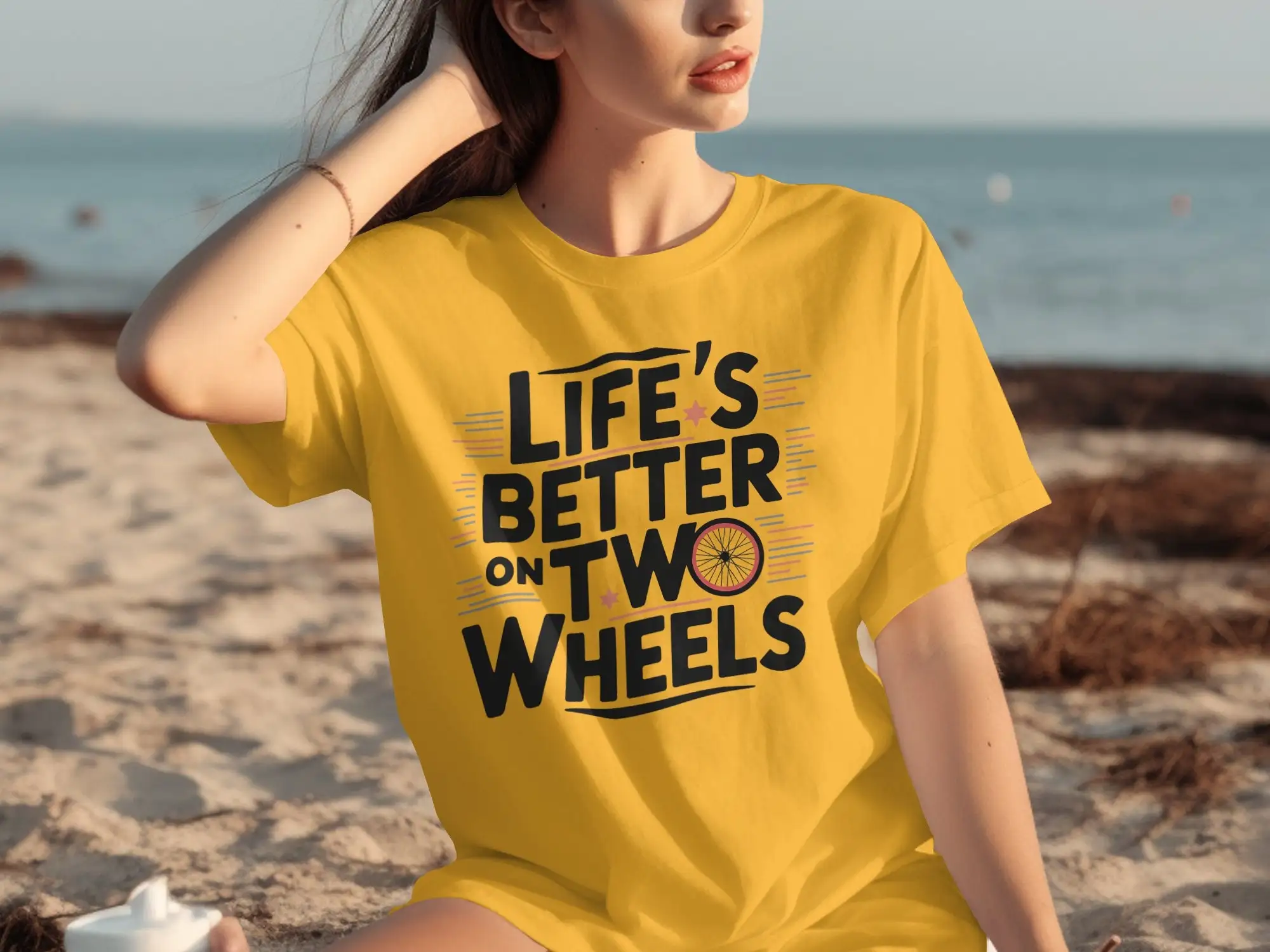 Футболка для любителей езды на велосипеде с двумя колесами