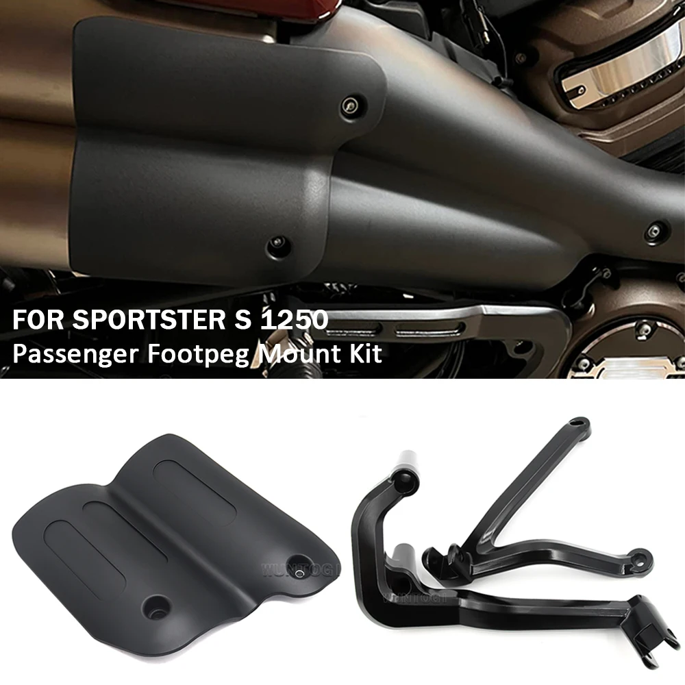 

2022 New Motorcycle Passenger Footpeg Mount Kit Passenger Heat Shield Deflector Cover For Sportster S 1250 RH1250 RH 1250 2021