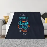 It’s called Design it’s pronoucend passion typography Fans Soft flannel Blanket Sofa Bedding Warm Cover Couch Outdoor Bedroom