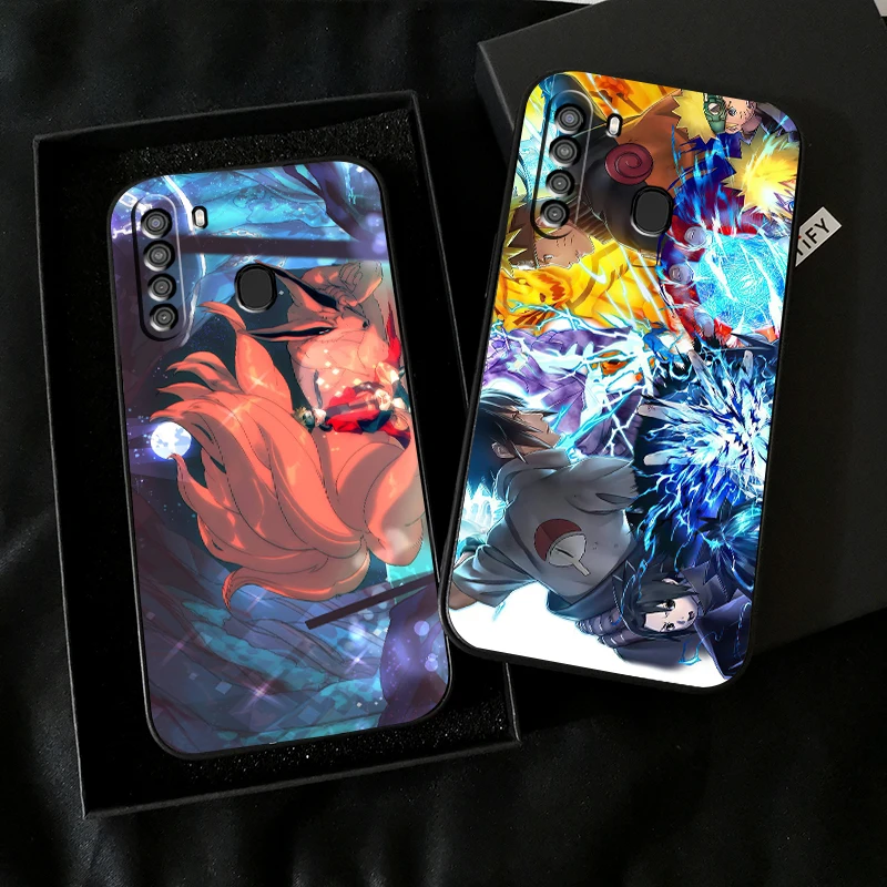

Japan NARUTO Anime Phone Case For Samsung Galaxy A32 4G 5G A51 4G 5G A71 4G 5G A72 4G 5G Soft Black Carcasa Liquid Silicon