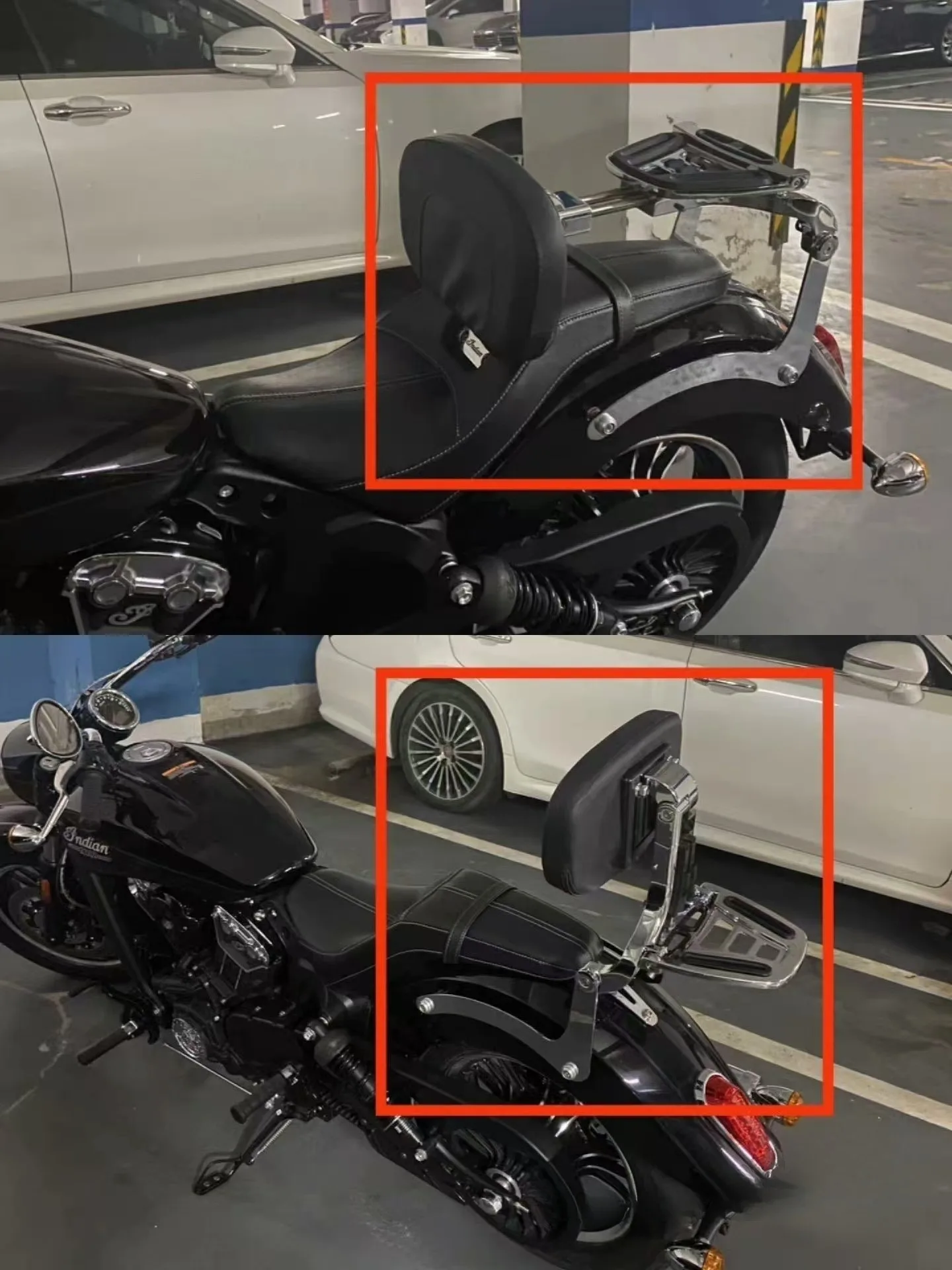 Фото Аксессуары для мотоциклов, задняя спинка, Sissy Bar для Indian Scout Scout Sixty 2015-UP №4