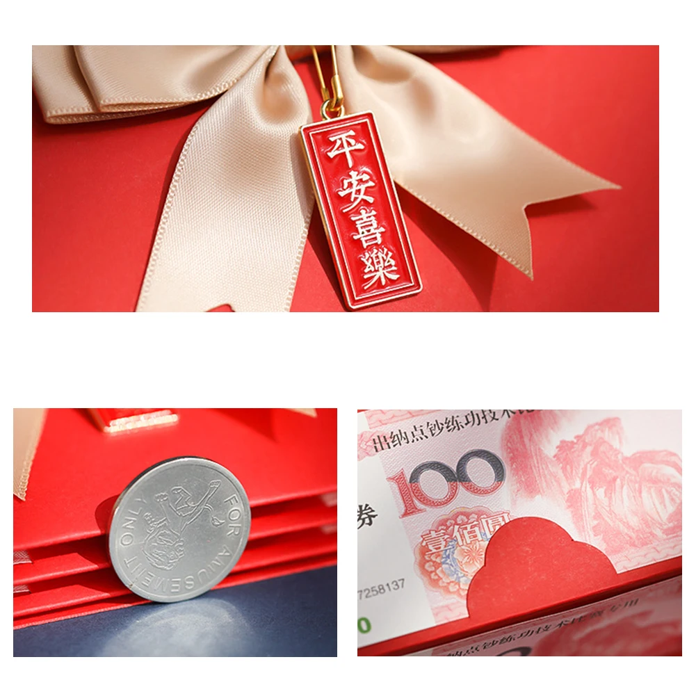 

Красный конверт HongBao с украшениями для новогодних подарков на день рождения, 18 х8, 5 см