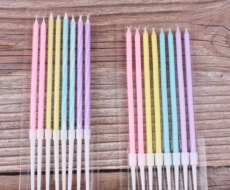 Свеча Радужный воск градиент торт на день рождения