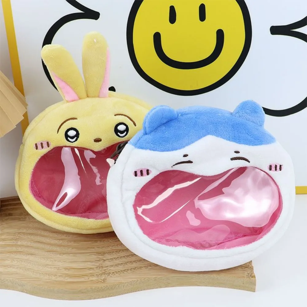 Фото Новая многофункциональная сумка-кошелек Chiikawa Ita Bag Usagi: милая сумка для хранения, канцелярских принадлежностей, монет, косметики, портативный аксессуар для студентов и девушек №3