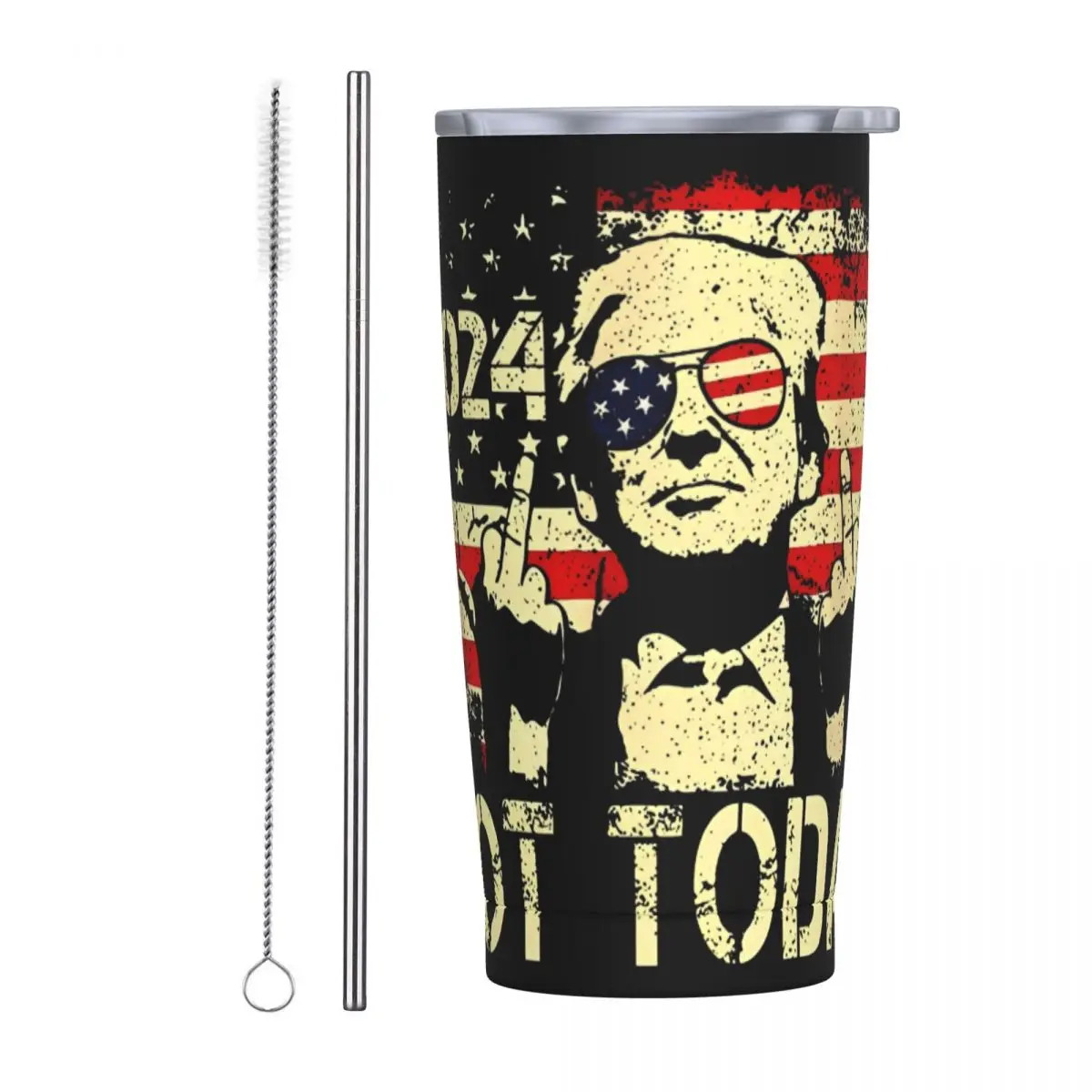 Не сегодня Президент Трамп стрелял президент 2024 попытки стаканов из нержавеющей