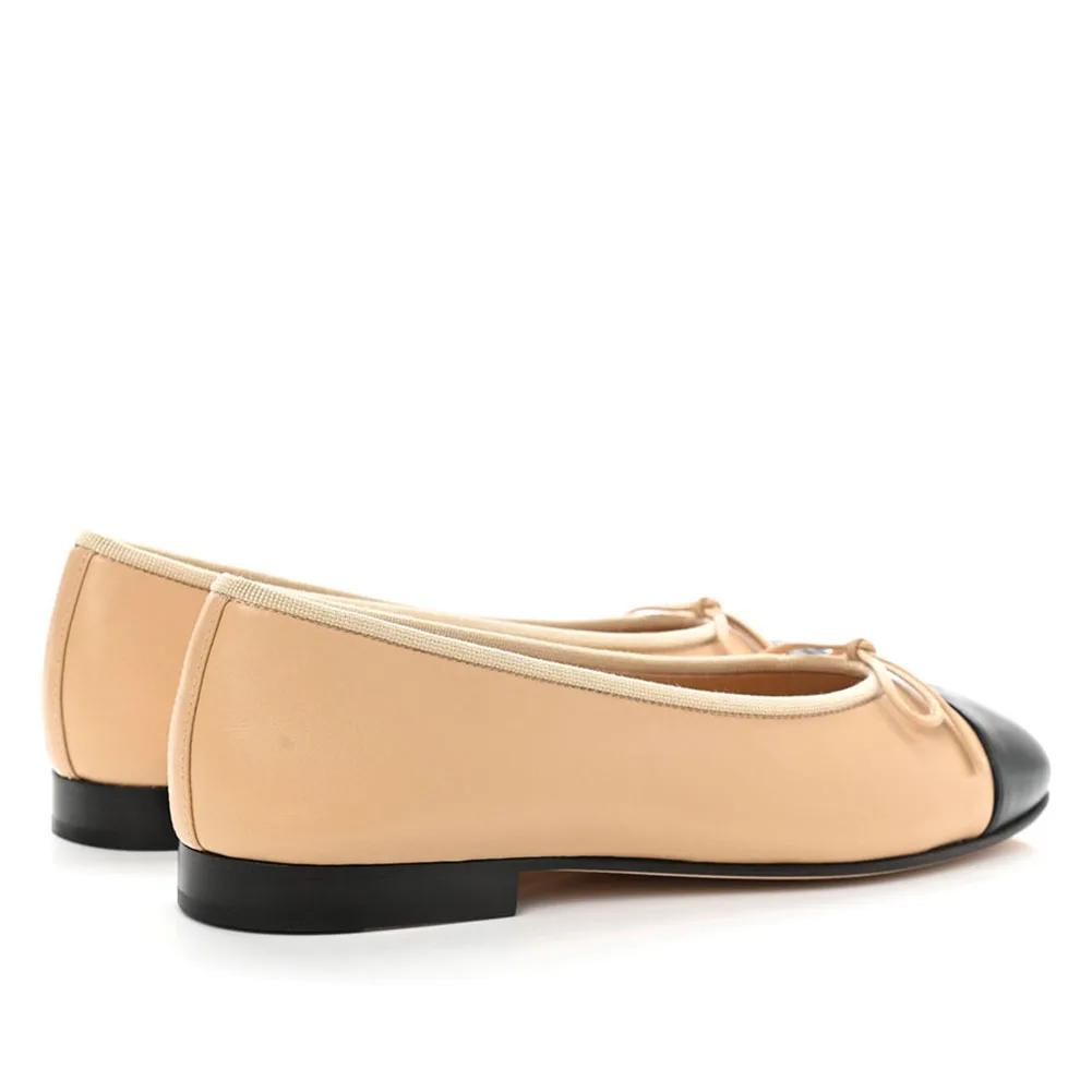 Great Quality 2023 New Spring Summer Designer Genuine Leather Ballet Flats Shoes Women's Nude Black Casual Comfy Footwear