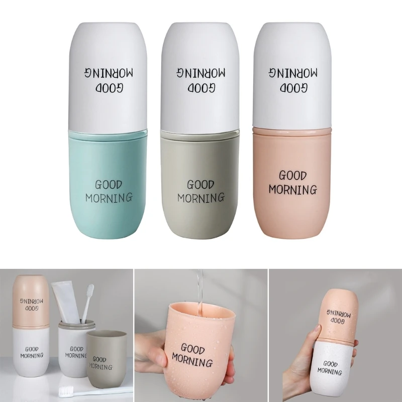 

Large Capacity Travel Toothbrush Cup Cases Container Dustproof Toothbrush Holder Drop Shipping