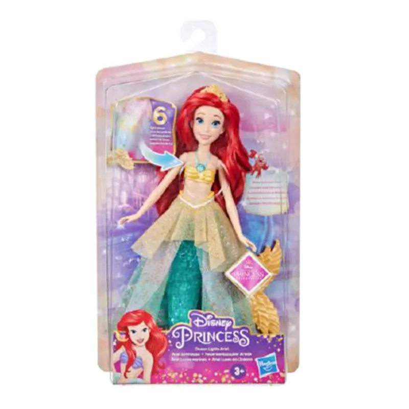 

Hasbro Disney Princess Dolls Mermaid Beauty Ariel Ocean Lights Fashion Figure Children Girls Play House Toy Gifts