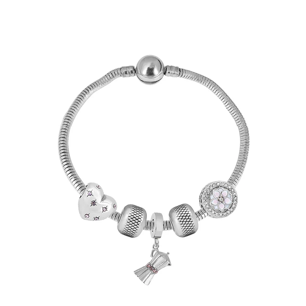 Hot Sale Children DIY Beads Bracelet Exquisite Birthday Gift for Daughter Kids Present for Girls Pandoraer charms bracelet images - 6