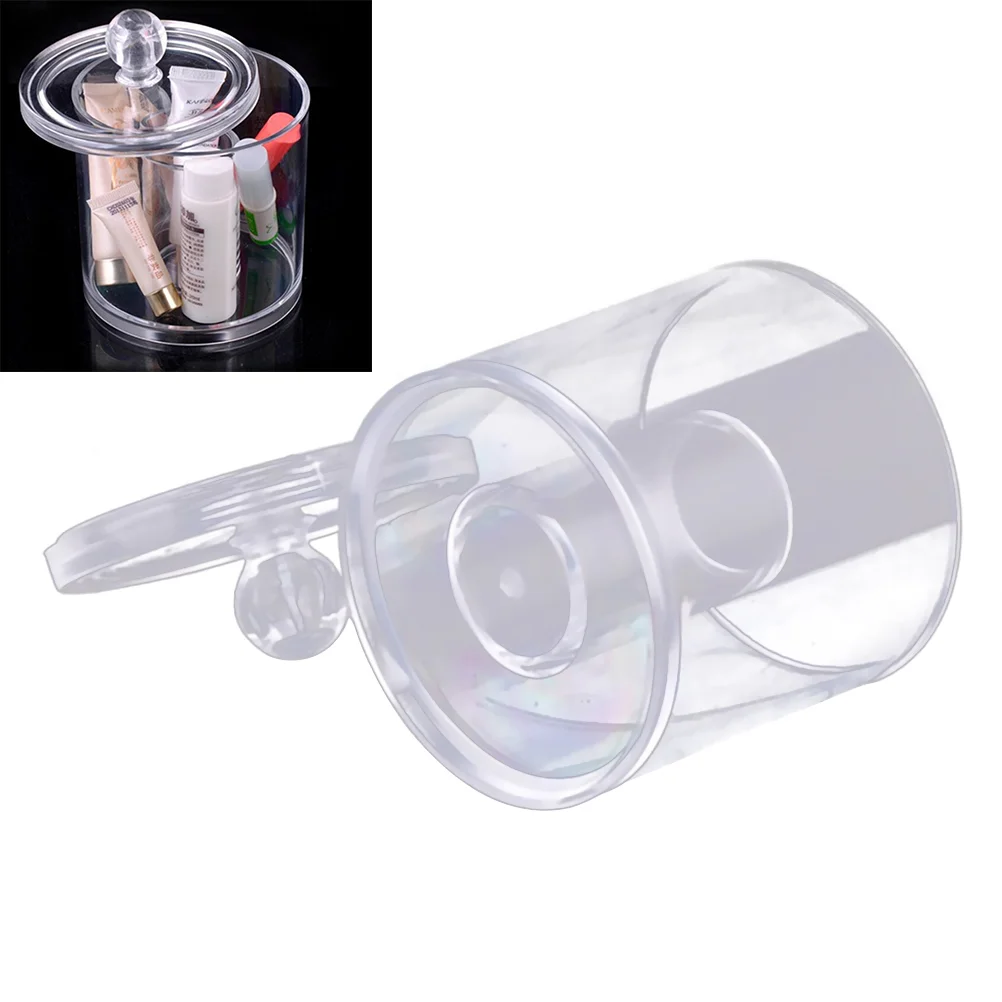 

Storage Organizer Box Makeup Cotton Holder Bins Organizers Up Make Case Shelf Swab Jewelries Vanity Bathroom Container Pads Jars