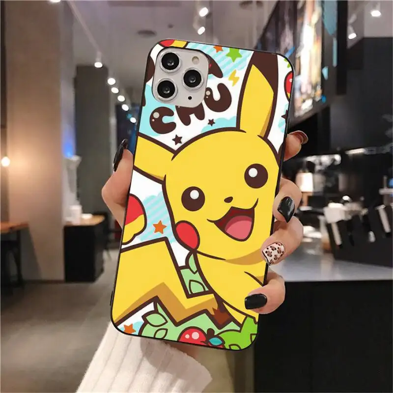 Милый чехол для телефона с покемоном Пикачу пика iphone 13 12 11 Pro Mini XS Max 8 7 Plus X SE 2020 XR -