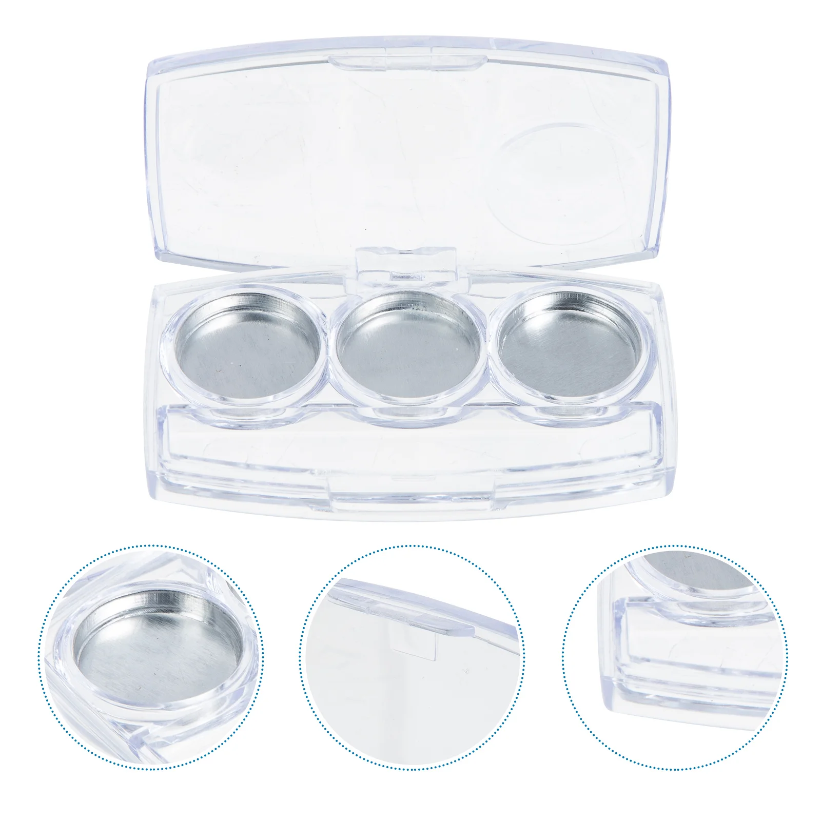 

6pcs Empty Eyeshadow Boxes 3-grid Lipstick Concealer Cosmetics Organizers