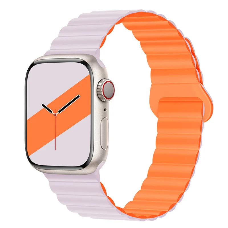 Silicone Strap for Apple Watch Band 49mm 45mm 44mm 42mm 41mm 40mm 38mm Watchband Bracelet Belt iWatch Series 8 7 6 5 4 3 SE band