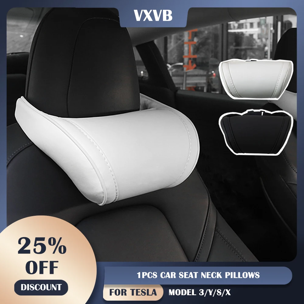 

Car Seat Neck Pillows Headrest Pillow Cushion Automobile Seat Neck Rest Head Support Pillows for Tesla Model 3 Y S X Auto Parts
