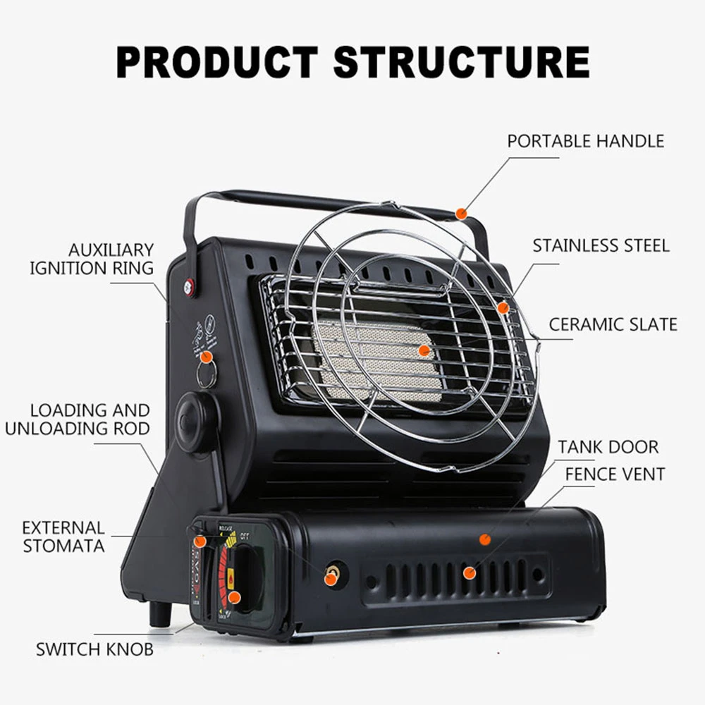 

Camping Portable Heater Cooker Gas Heater Outdoor Heating Stove Liquefied Gas Heater Tent Car Gas Stove Heater