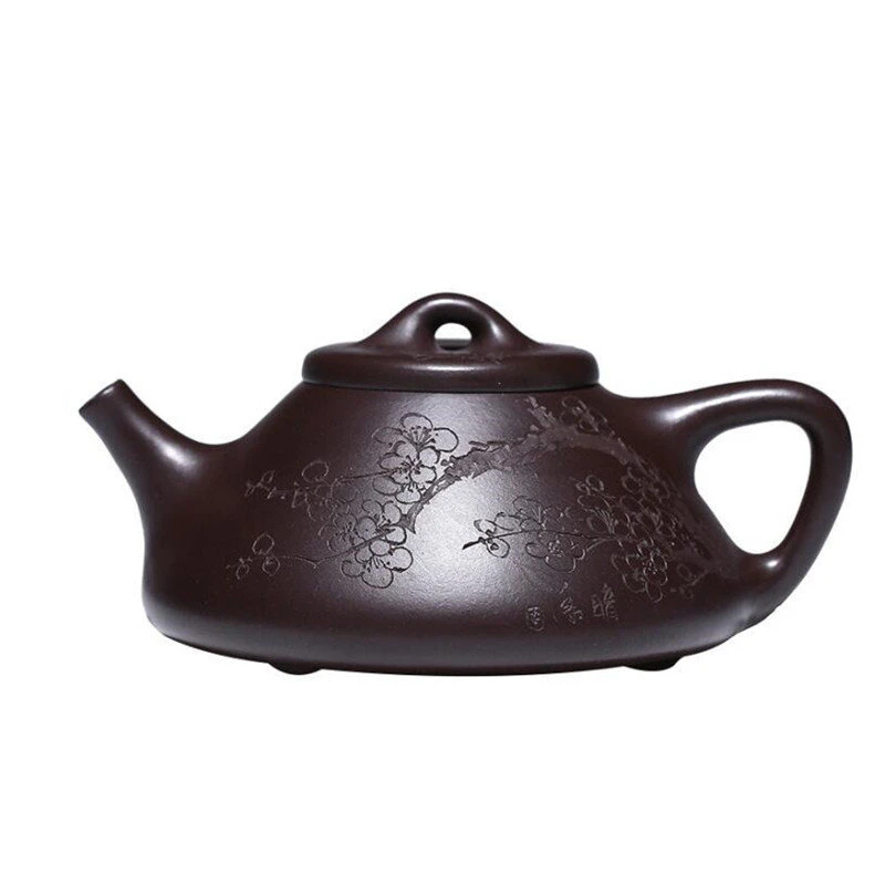 

150 мл Yixing Фиолетовый Глиняный Чайник, знаменитый художник, ручная роспись, цветок сливы, чайник из сырой руды, Фиолетовый Глиняный Чайник, китайский чайный набор Zisha