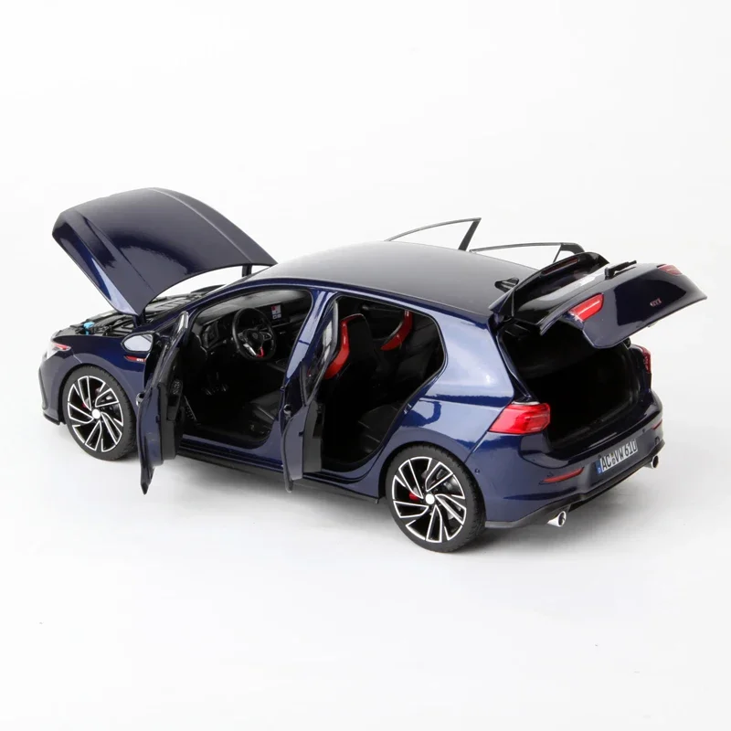 Литье под давлением масштаб 1/18 гольф 2021 Синяя Игрушка-модель из сплава модель