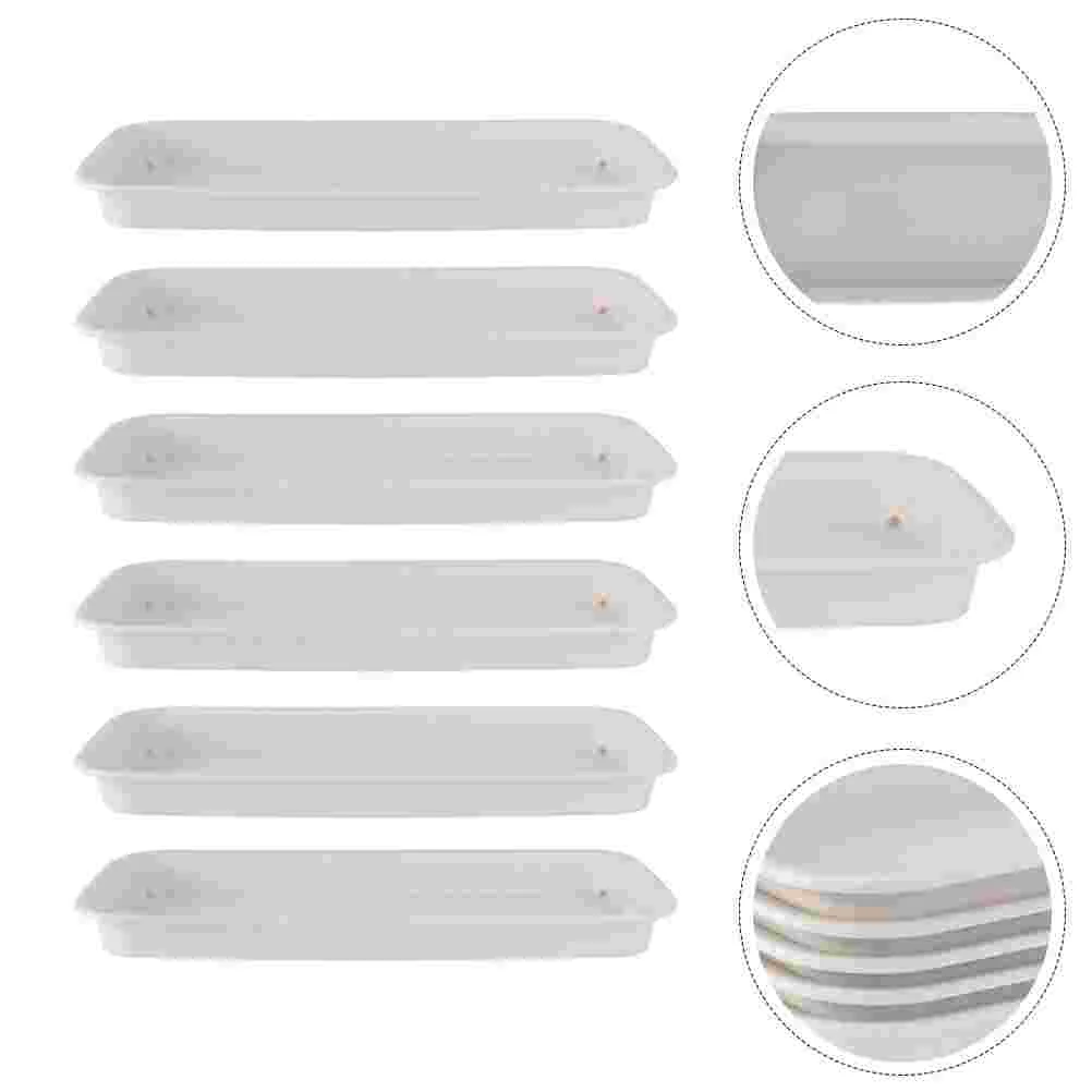 

6pcs Saucer Drip Trays Pot Saucers Flower Pot Drip Pan Rectangular Saucer for Indoor And Outdoor Support pots