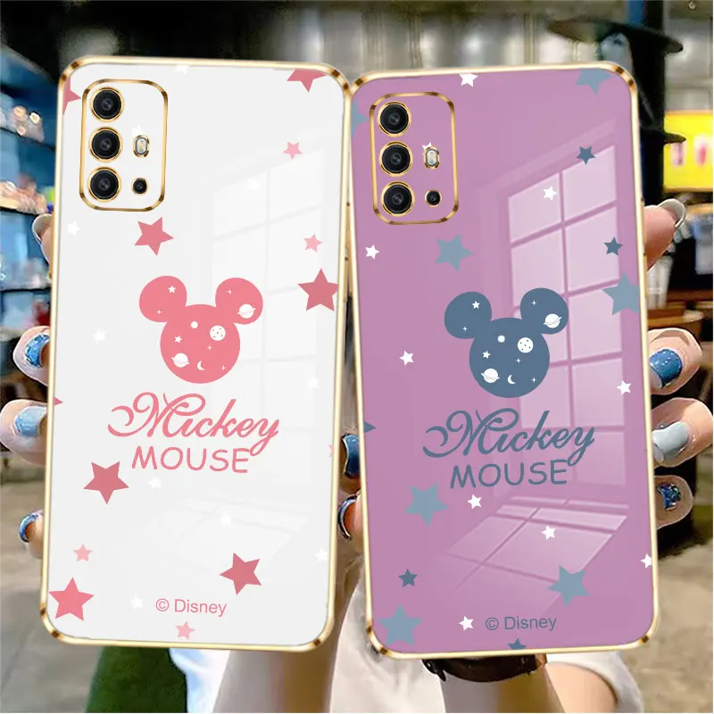 

Cute Mickey Mouse Plating Case For Motorola G30 G60 G50 G40 G9 Play G8 Power Lite G Stylus E6s Edge 20 Phone Soft Fundas Capa