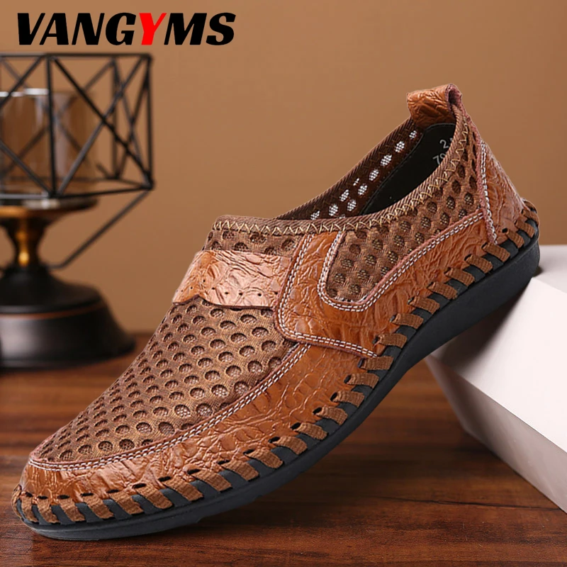 

Men's Beanie Breathable Mesh Shoes Summer Style Soft Moccasin Men's Loafers High Quality Sapato Masculino Flat Casual Shoes
