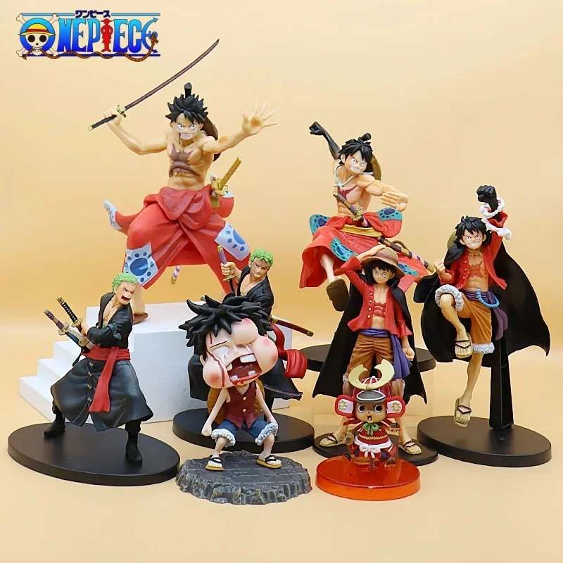 Цельная модель Hyakei Luffy ророноа Зоро Санджи Sabo Five Gear фигурка кимоно боевое издание