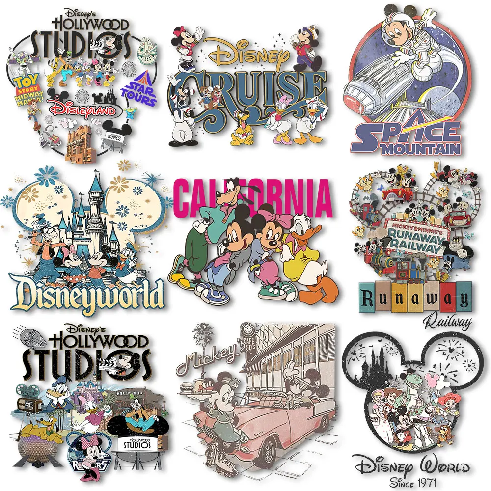 Термонаклейки на футболки с винтажными классическими персонажами