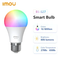 imou b5 smart bulb e27 led rgb lamp work with alexa rgbwhite dimmable timer function color bulb