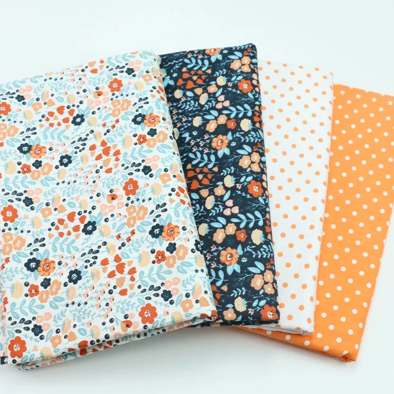 Серия Leaf 100% хлопчатобумажная саржевая ткань для шитья своими руками стеганого