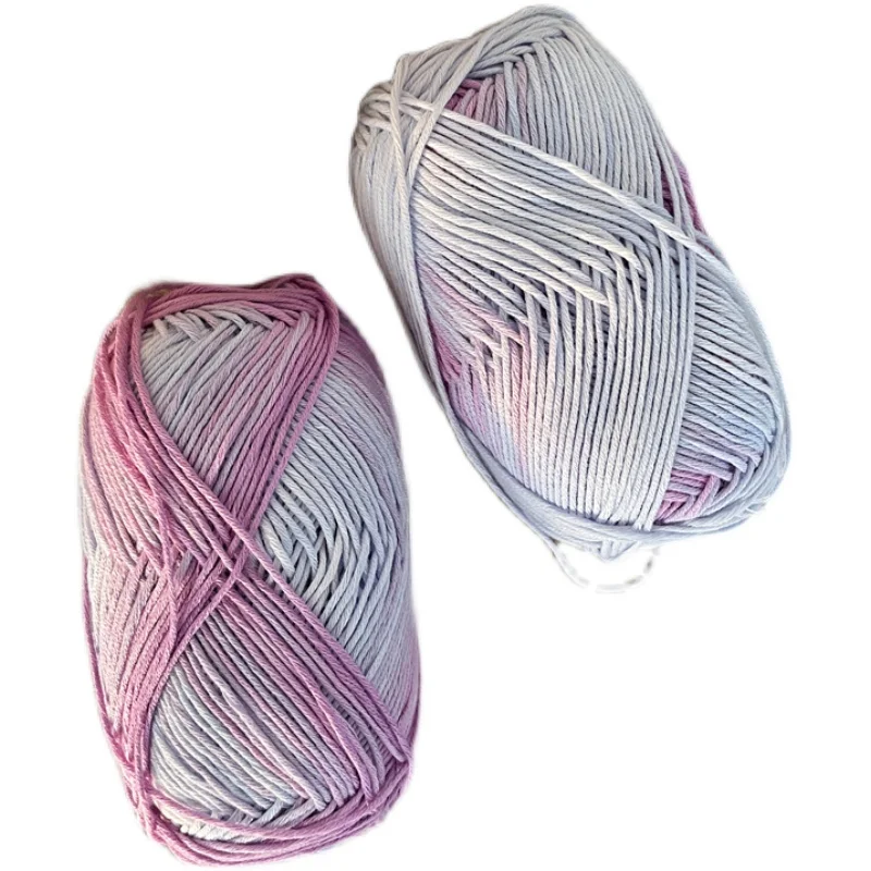 6 шт. 50 г/шар окрашенный 8-жильный хлопок фонарик 100% нить шарф