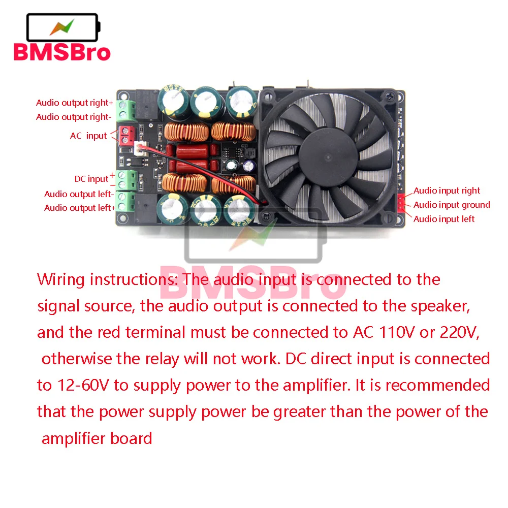 Hi-Fi одновольтный стерео высокомощный цифровой усилитель мощности класса D плата