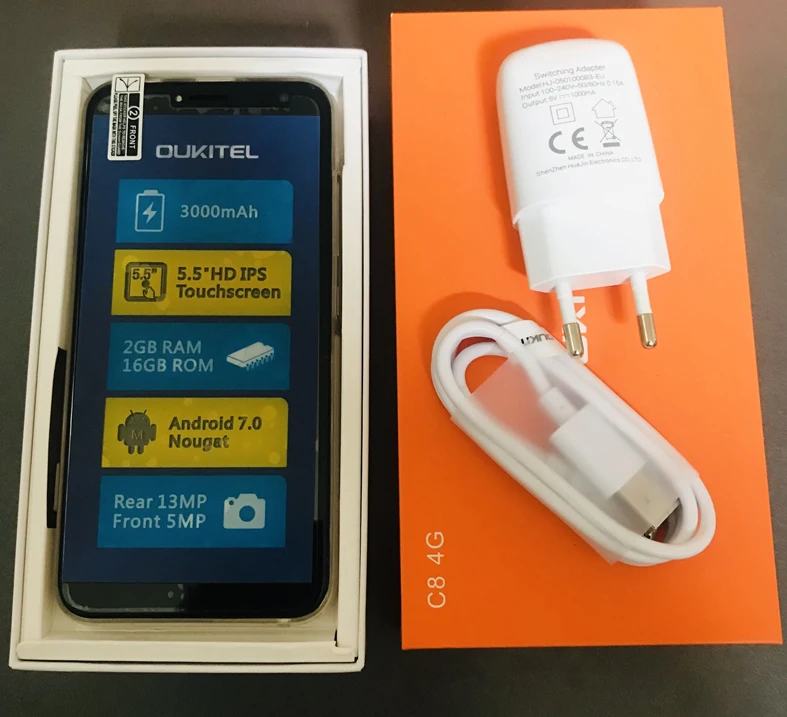 Оригинальный б/у дисплей с материнской платой 2 ГБ + 16 для телефона Oukitel C8 4G MTK6737