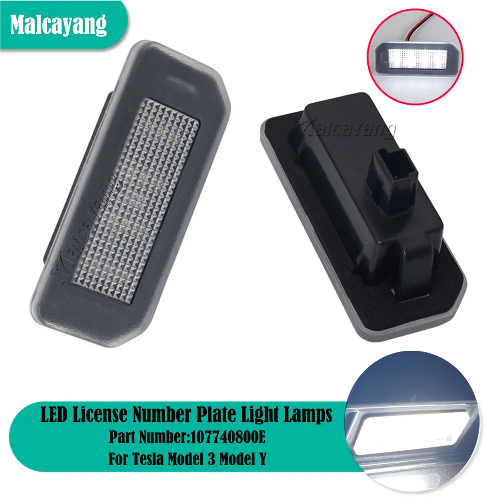 

Car Accessories For Tesla Model 3 2017 2018 2019 2020 Model Y 2020 2021 2022 White Led License Number Plate Light Lamp