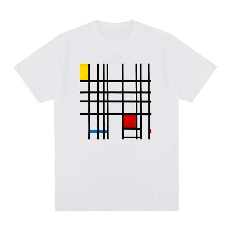 Винтажная Футболка Mondrian с графическим рисунком неоплазматический хлопок