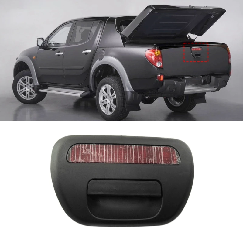 

Black Cover Rear Tail Gate Accent Trim Strip With Lights For Mitsubishi L200 2006-2014 MN167500XA/6730A007XA