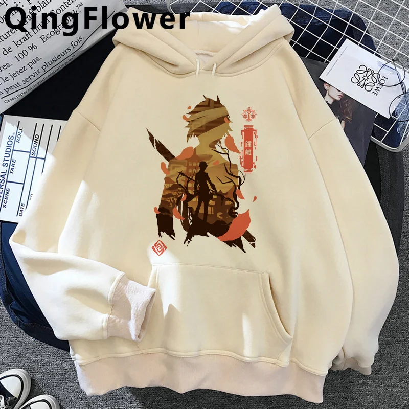 

Game Genshin Impact Hu Tao Xiao Kaedehara Kazuha hoodies male Ulzzang Korea anime men pullover hoody hip hop