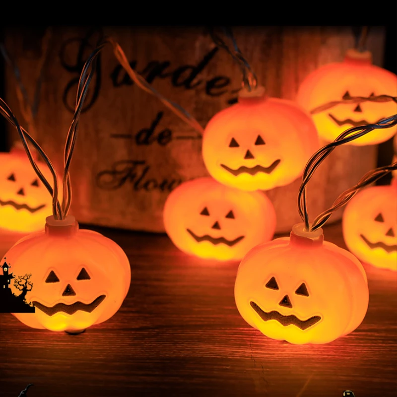

Halloween Party DIY Decorations Pumpkin Ghost String Lights Battery Powered Festive Decorations