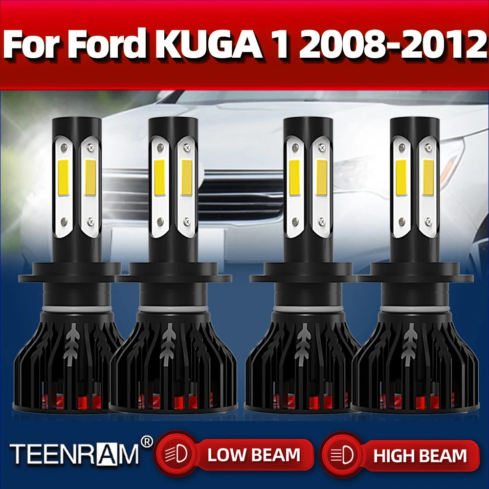 

H7 Car LED Headlight High Low Beam Auto Lamps Bulbs 40000LM Car Light 12V 6000K For Ford KUGA 1 2008 2009 2010 2011 2012