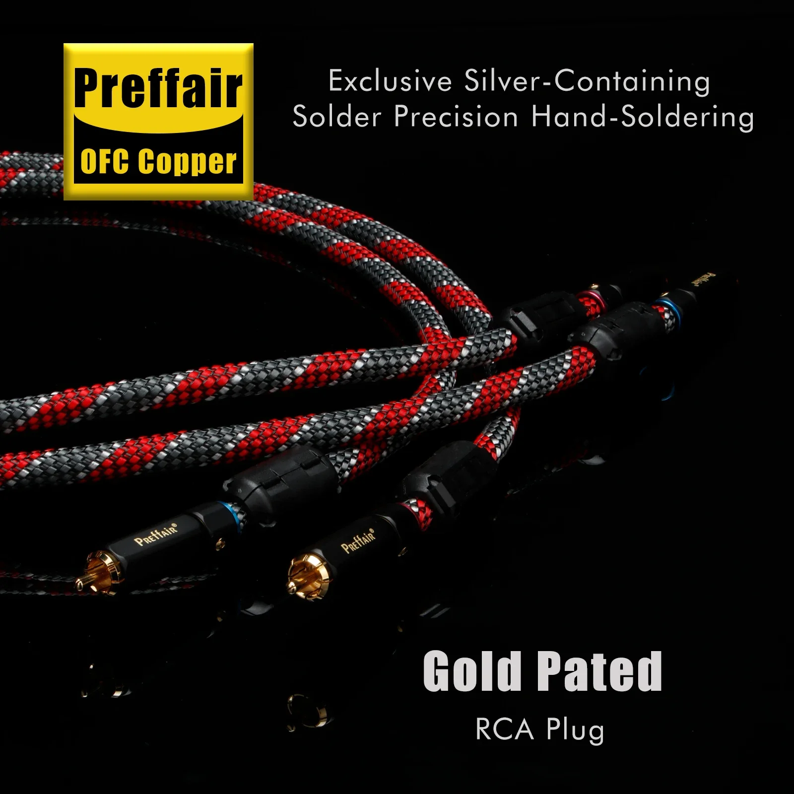 Фото Кабель аудиосигнальный RCA (2RCA-2RCA) с двойным экранированием и независимой защитой постампульсовых помех №1